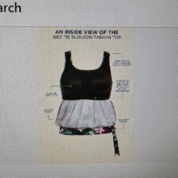 Beach Belle Swimwear Tankini top with side tie - Picture 4 of 7